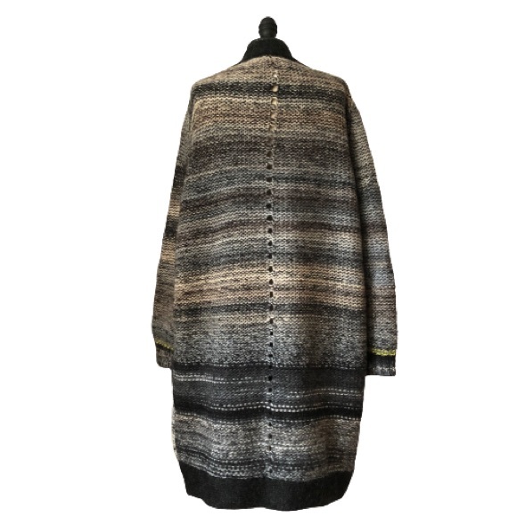 NWOT New ZADIG & VOLTAIRE Yuno Pa Multicolor Striped Open Front Cardigan Medium - Picture 8 of 15